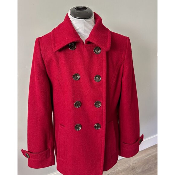 Calvin Klein Wool Double Breasted Pea Coat - Picture 8 of 12